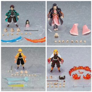 Demon Slayer Figma Zenitsu Kamado Tanjirou Agatsuma Zenitsu Flame Hashira Action Figure Model