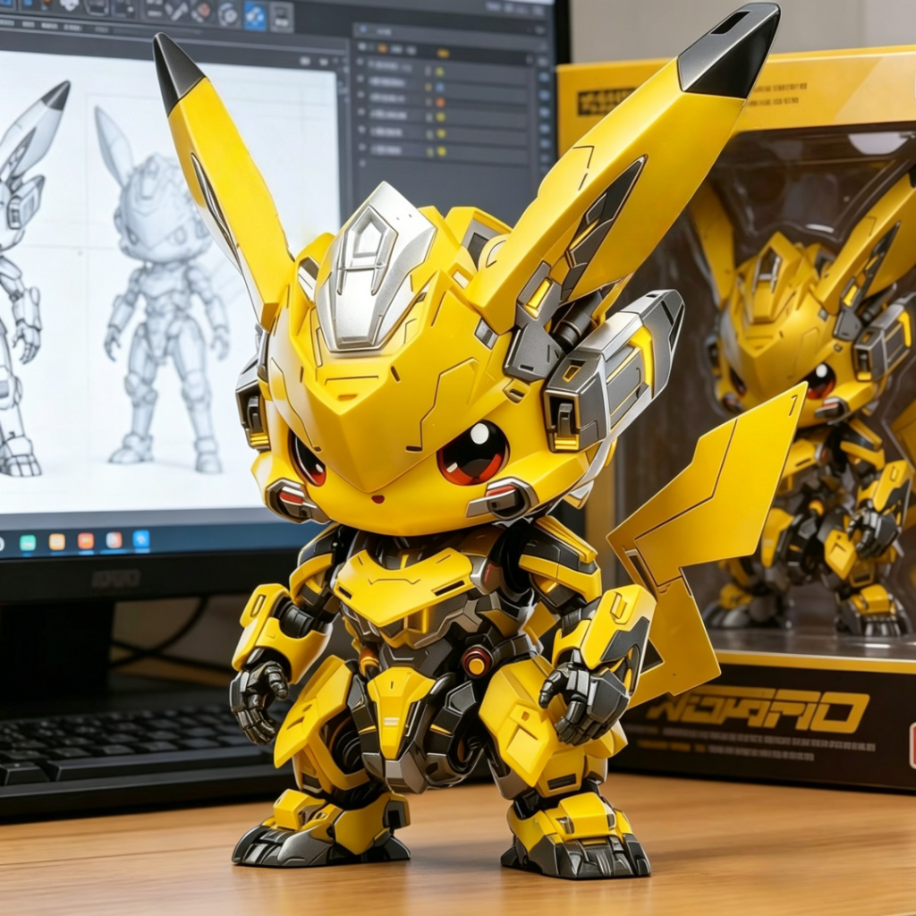 Pikachu Cosplay Bumblebee Figure Anime Pikachu Trendy Gk Model Peripheral Figurine Ornament Toy Gift