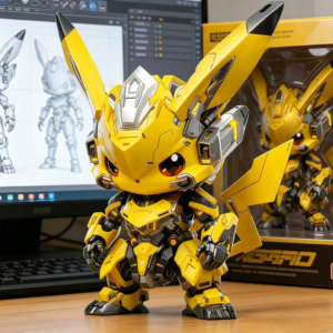 Pikachu Cosplay Bumblebee Figure Anime Pikachu Trendy Gk Model Peripheral Figurine Ornament Toy Gift