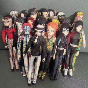 Demon Slayer: Kimetsu No Yaiba Movable Figures of Tomioka Giyuu, Tokito Muichiro, and Kochou Shinobu, Mouse-Shaped Collectible Toys