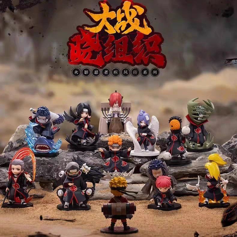 Naruto Shippuden: Battle of the Akatsuki Organization Blind Box Figure Car Stress Relief Ornament Naruto Uchiha Itachi Gift