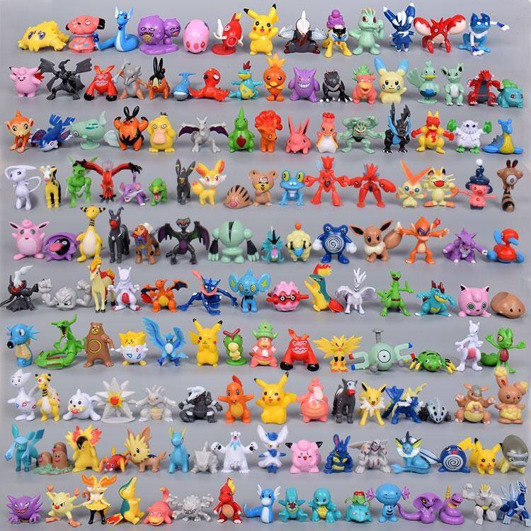 144 Types of Pokemon Figurine Toys, a Complete Set of Pokemon Models