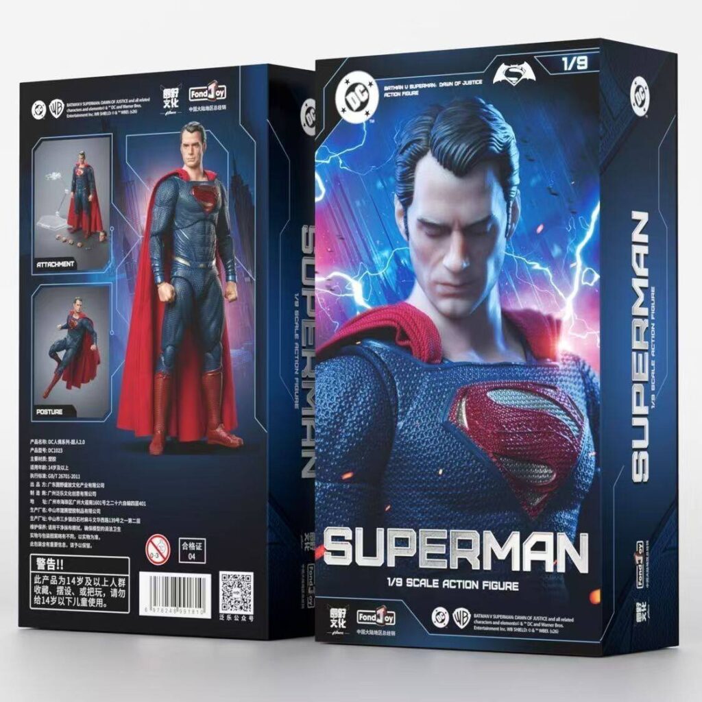 [New Version 2.0] Fondjoy Dc Action Figure Dawn of Justice Superman Figurine Toy Model
