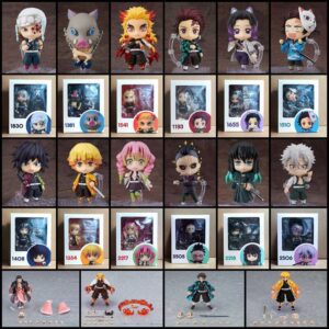Demon Slayer Q Version Figure Nendoroid 2218 Nichirin Sword Rengoku Kyoujurou Tomioka Giyuu Inosuke Zenitsu Model