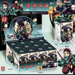 12 Boxes of Demon Slayer Figurines Blind Box Tanjiro Zenitsu Tomioka Desktop Decorations Toys Gifts for Boys and Girls
