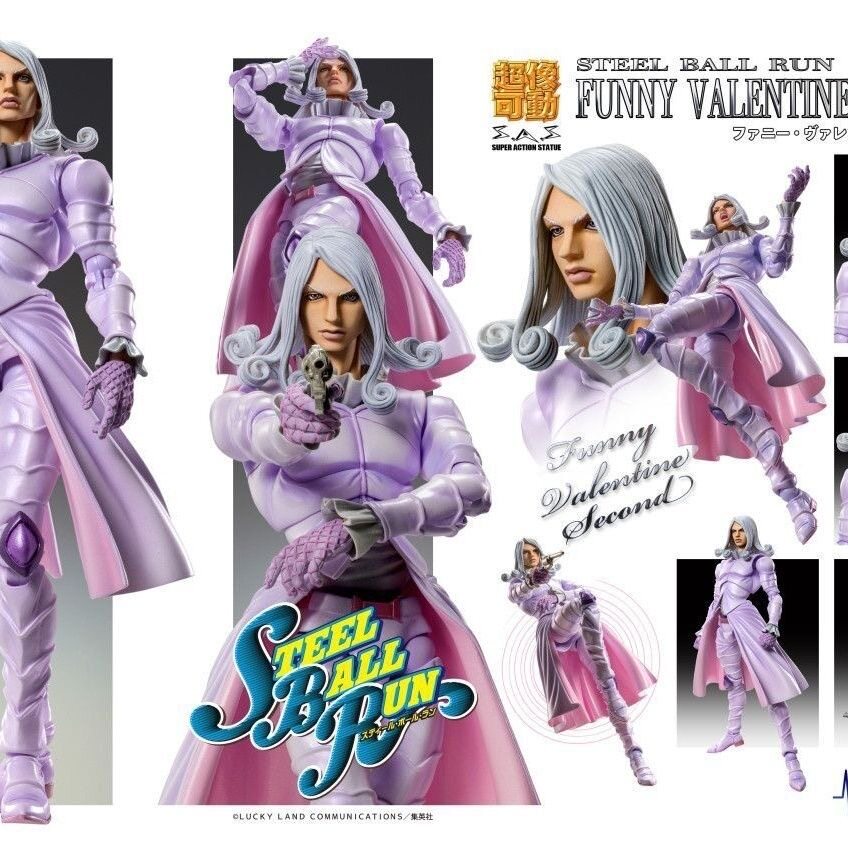 New Jojo's Bizarre Adventure Super Action Figure Fanny Valentin White and Pink Movable Figure