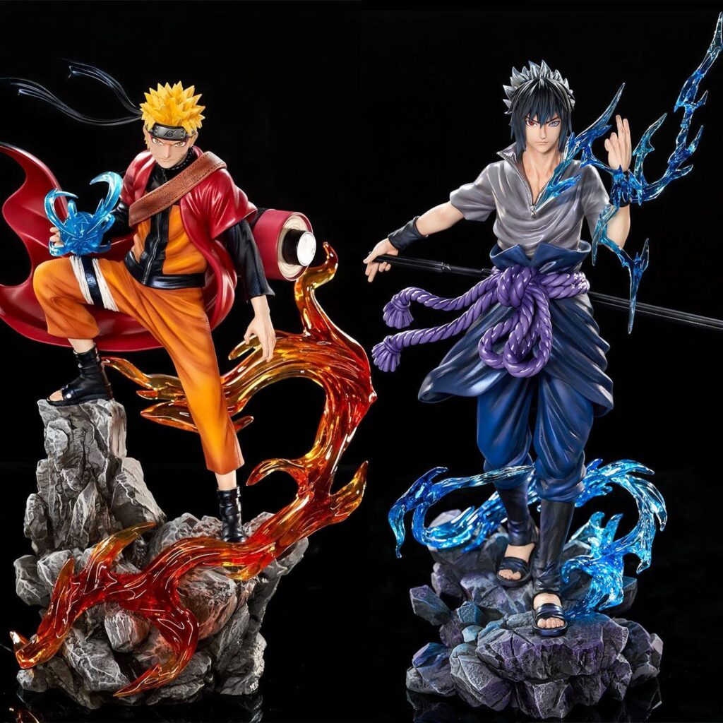 Ten Years of Naruto - Naruto and Sasuke [Premium Edition] Naruto Gk Model Figurine Trendy Toy Statue Merchandise