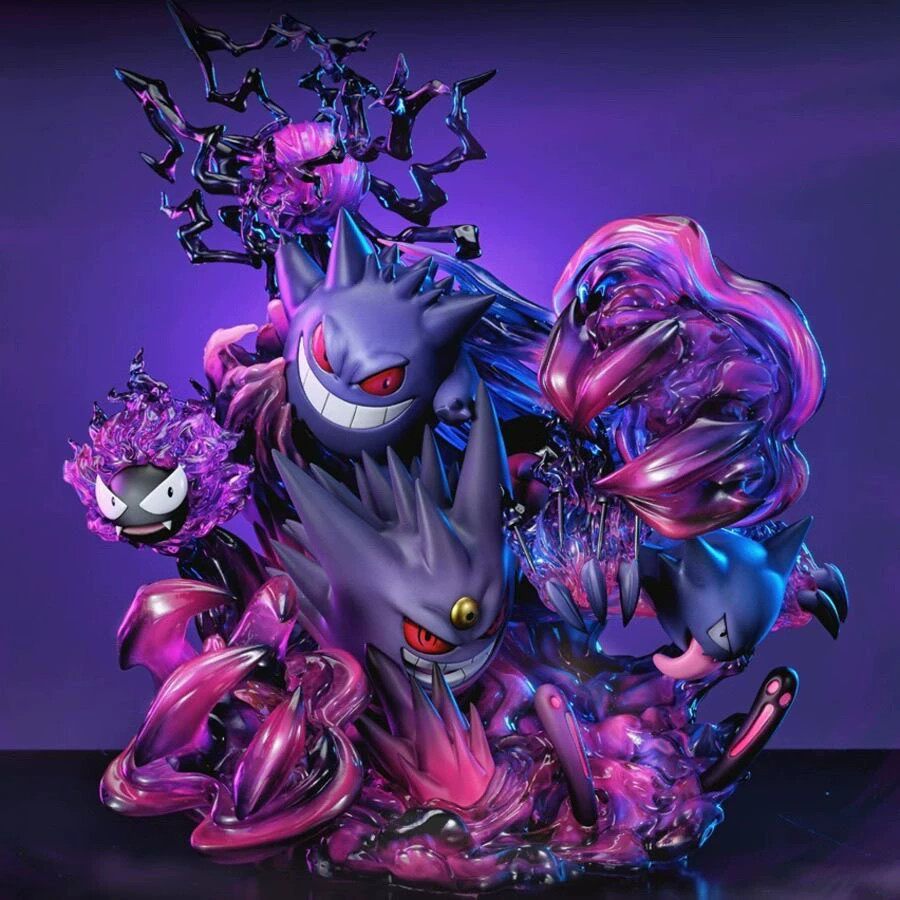 In-Stock Fantasy House Gengar Family Shadow Ball Evolution Set Pokémon Anime Gift Gk Figure Large Display Piece