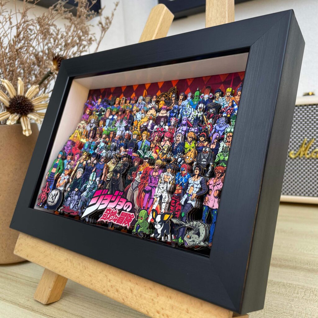 Jojo's Bizarre Adventure Family Portrait 3D Stereoscopic Painting Anime Figure Decoration Hanging Painting Birthday Gift