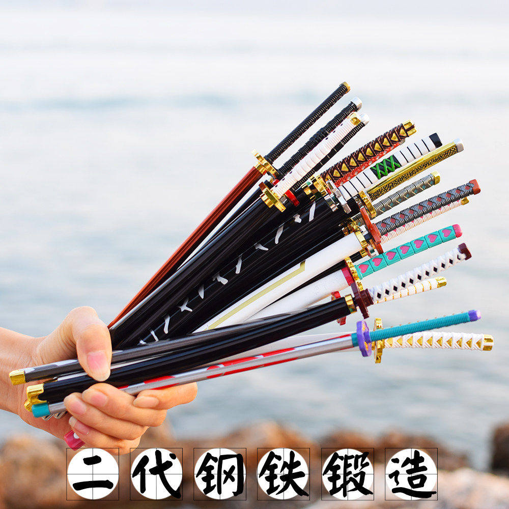 Demon Slayer: Kimetsu No Yaiba Metal Nichirin Sword Model Toy Tanjiro Nezuko Tomioka Giyu Weapon Metal Unsharpened Blade