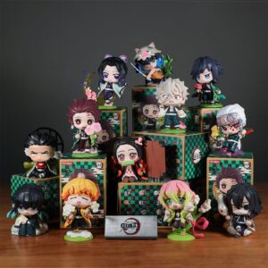 Demon Slayer: Kimetsu No Yaiba Birth Flower Figure Blind Box Trendy Toy Ornament Gift Tanjiro Kanroji Zenitsu Nezuko