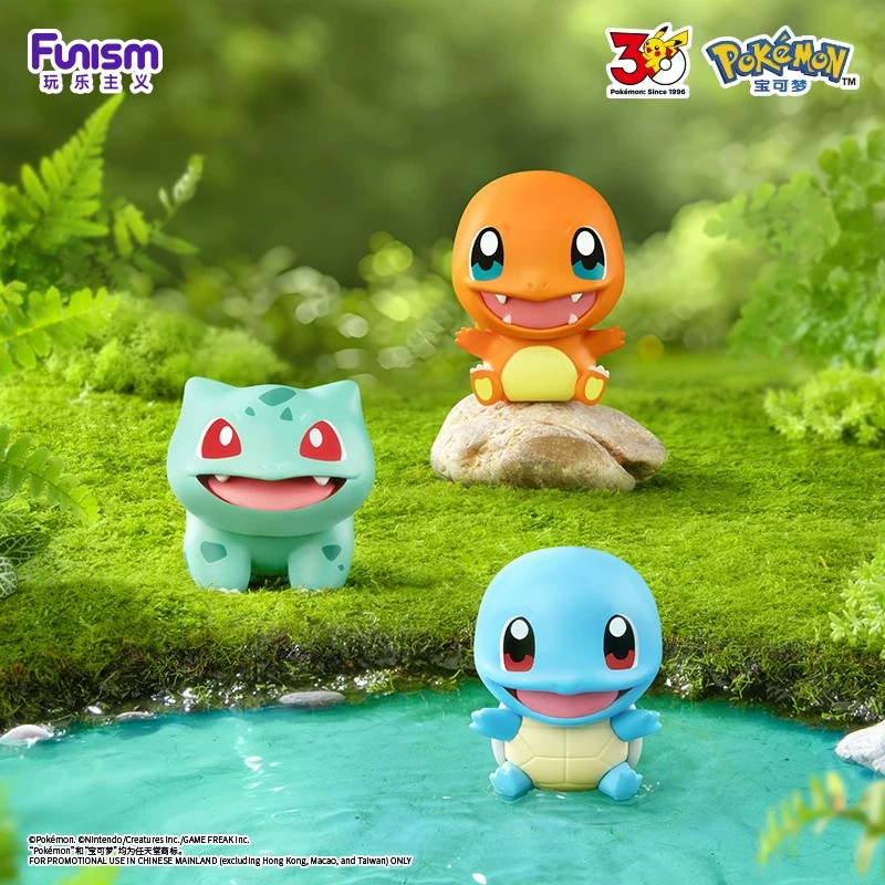 Authentic Playful Pokémon Poké Ball Starter Partner Blind Box Starter Trio Figurines Gift for Boys