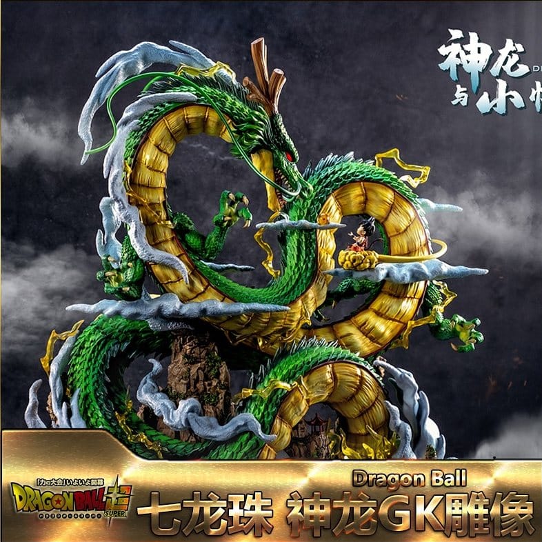 Dragon Ball Super Saiyan Shenron and Little Sun Wukong Vegeta Gk Figure Gift Statue Model Ornament