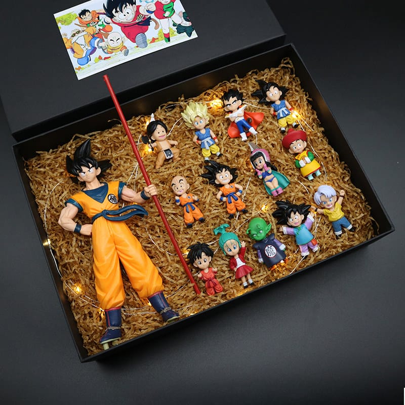 Dragon Ball Figure Son Goku Saiyan Doll Full Set Creative Birthday Gift Anime Model Ornament Children's Toy