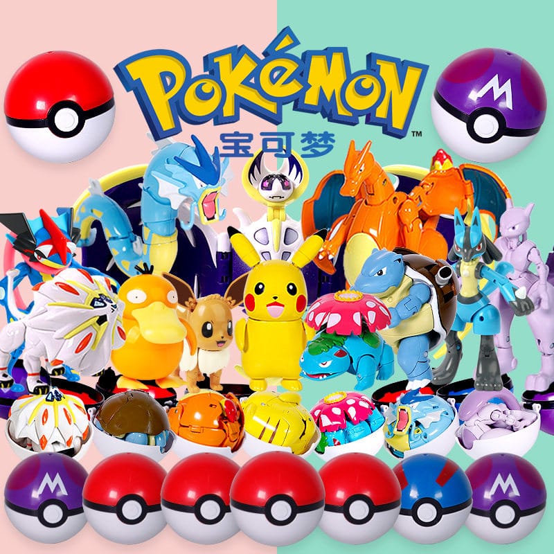 Authentic official store Johnson Pokémon Ball Toy Set Gift Box Pikachu Figure Blind Box Ornament