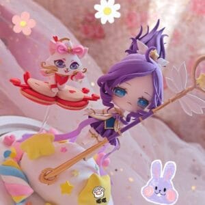 League of Legends Lol Star Guardian Wind Girl Figure Janna Figure Meow Meow Yuumi