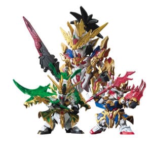 Bandai Assembly Model Sd Gundam Sankaku Sensai: Dragon Rising Liu Bei, Guan Yu, Zhang Fei, Cao Cao, Zhuge Liang