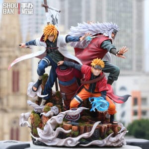 Naruto Figure: Bond of Destiny - Naruto, Jiraiya, Tsunade, Hatake Kakashi Gk Statue Large Model for Boys
