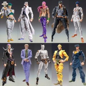 Jojo's Bizarre Adventure Action Figure with Movable Joints, Jotaro Kujo, Bucciarati, Dio, and Sister Model