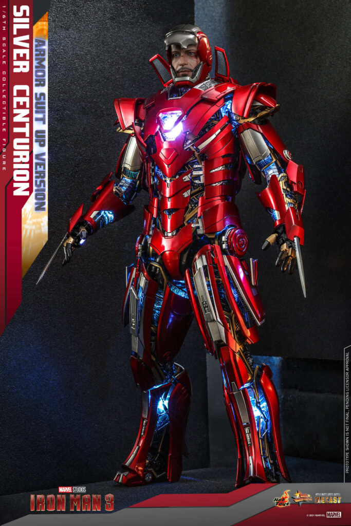 In Stock Hottoys Ht Mms618D43 Iron Man 3 Mk33 Silver Centurion