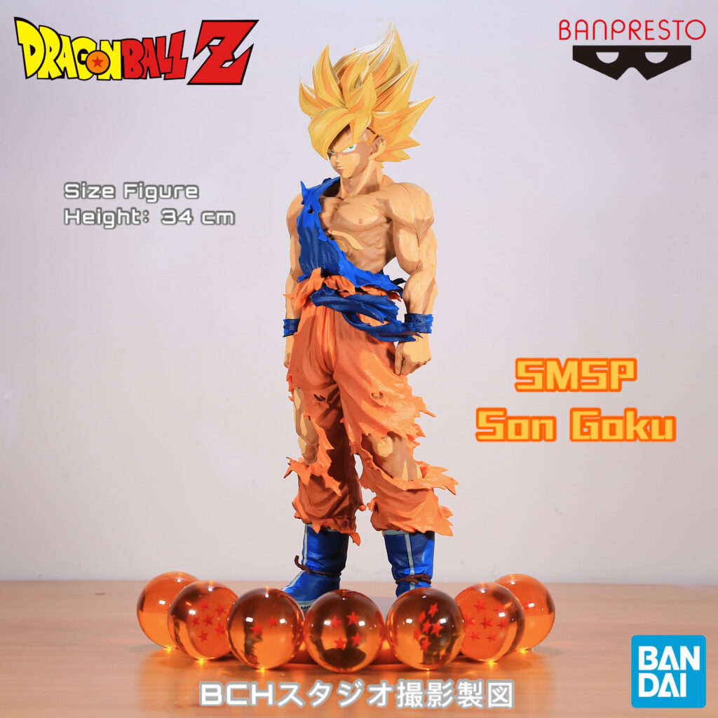 Japanese Dragon Ball Bandai Glasses Factory Smsp Son Goku Manga Color Figure Collectible Ornament Boyfriend's Birthday Gift
