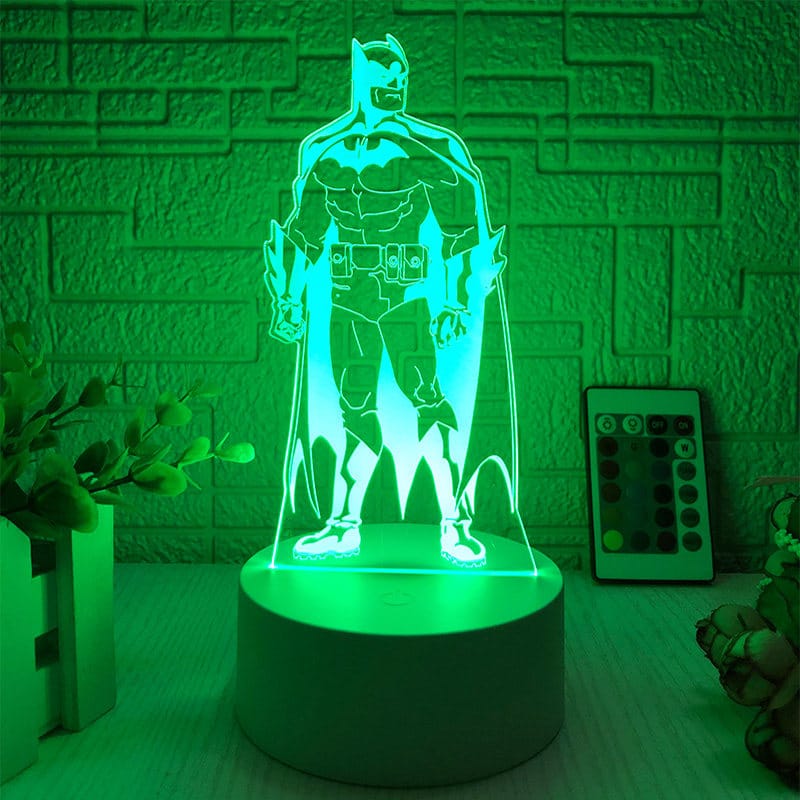 Batman Figure Model Lamp Batman Anime Peripheral Creative Toy Ornament Dc Justice League Birthday Gift