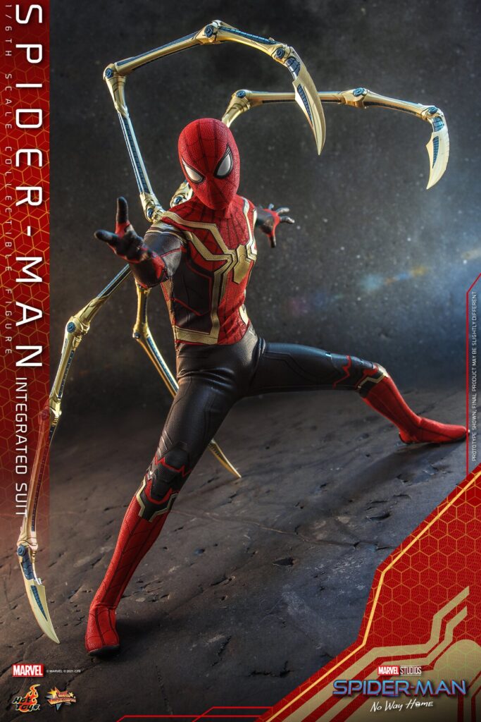 In Stock Hottoys Ht Mms623 Spider-Man No Way Home Fusion Suit Regular Edition