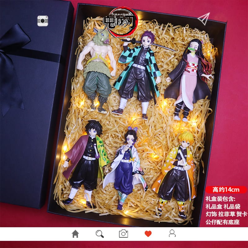 Demon Slayer: Kimetsu No Yaiba Figure Tanjiro Nezuko My Wife Zenitsu Fukuoka Yi Yongyan Pillar Ornament Peripheral Birthday Gift