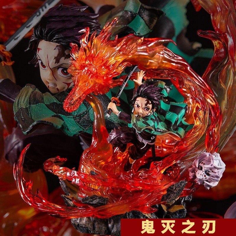 Demon Slayer Figure Tanjiro Kamado, Giyuu Tomioka, Zenitsu Agatsuma, Mitsuri Kyojuro, Large Statue for Boys, Peripheral Model Ornament