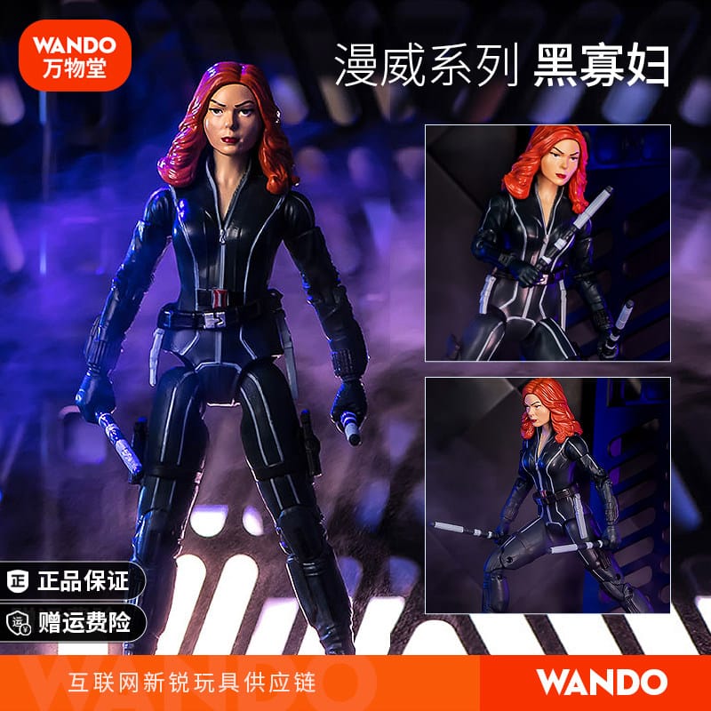 Black Widow Action Figure Marvel Avengers Official Jointed Iron Man Hawkeye Children's Toy Model Ornament