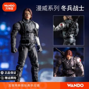 Winter Soldier Action Figure Marvel Iron Man Spider-Man Captain America Children's Gift Stand Doll Ornament
