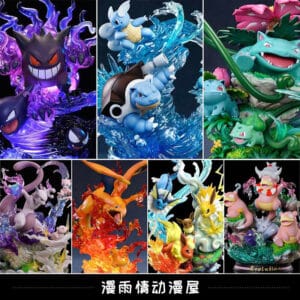 Bkm Little Elf Evolution Set Mewtwo Charizard Gengar Bulbasaur Squirtle Figure Model Trendy Toy Doll