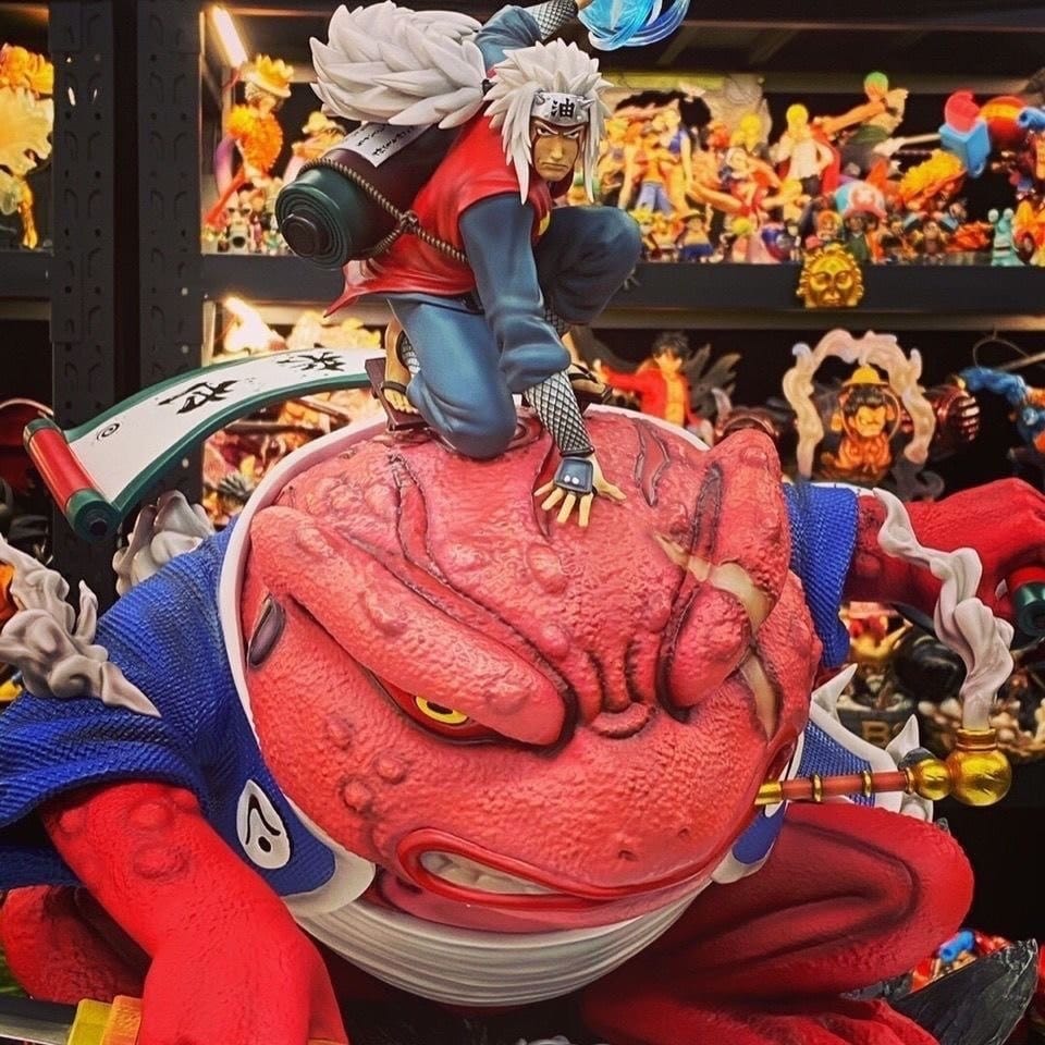 Naruto Shippuden Naruto the Three Sannin Jiraiya Toad Wen Tai Riding Transformation Boxed Figure Collectible Ornament