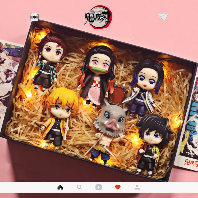 Demon Slayer: Kimetsu No Yaiba Figure Tanjiro Nezuko Zenitsu Nendoroid Movable Figure Birthday Gift