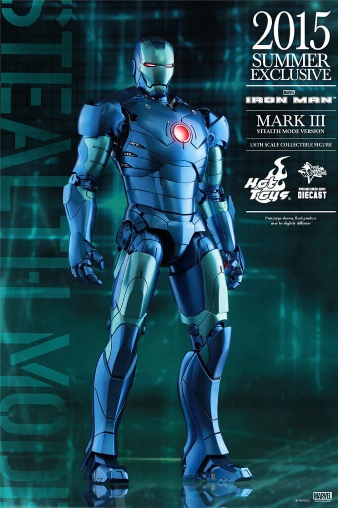 In Stock Hottoys Ht Mms314 Iron Man Mk3 Stealth Blue 2015 Limited Edition