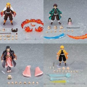 In-Stock Domestic Demon Slayer Figma Nezuko Kamado Tanjirou Inosuke Hashibira Movable Action Figure Model