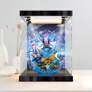 【Guangmei】Ppap Pokémon Evolution Frokai Evolution Chain & Wise Frog Figure Display Box Acrylic