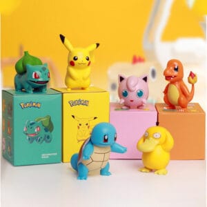 Authentic Pokémon Pikachu Figurine, Psyduck, Squirtle Plush Toy, Car Decoration