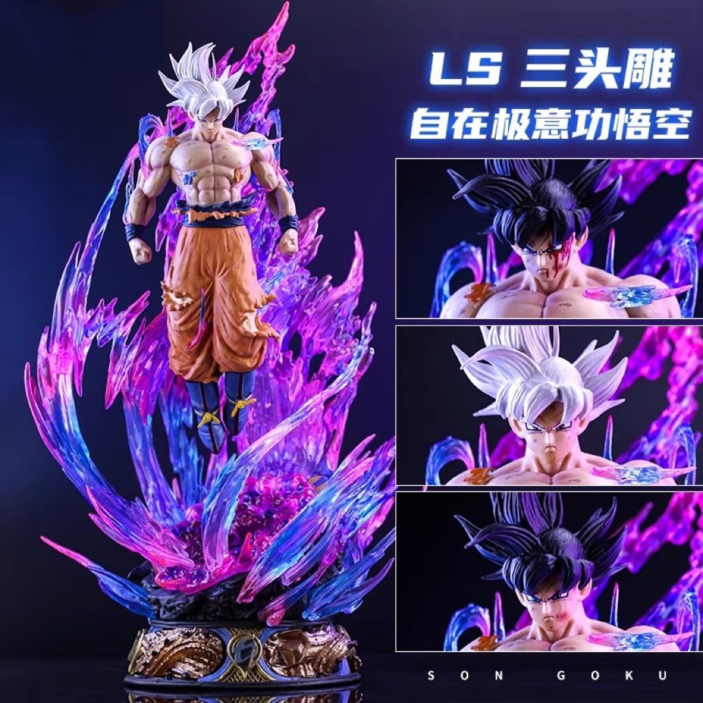 Dragon Ball Figure Ls Free Will White-Haired Son Goku Awakening Saiyan Anime Figure Model Gift