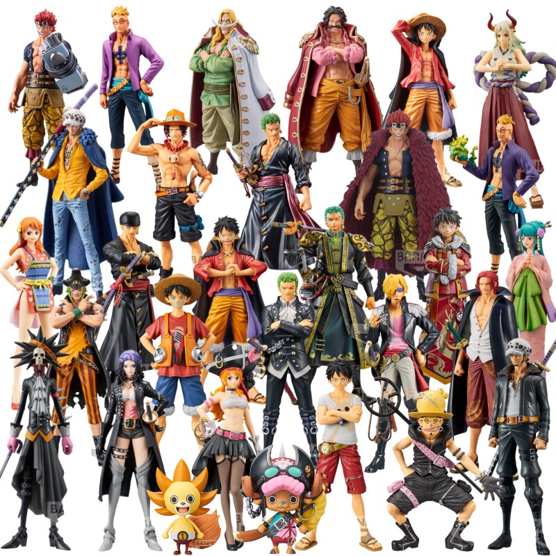 Authentic Bandai One Piece Figure Luffy Zoro Nami Ace Sanji Roger Collectible Gift