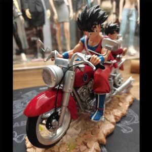 Dragon Ball Series Gk Motorcycle Father and Son Goku and Gohan Figure Anime Peripheral Model Statue Ornament Gift