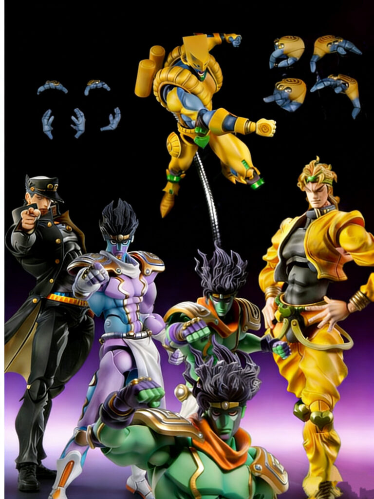 Super Articulated Jojo's Bizarre Adventure Jotaro Kujo Platinum Star Dio Replacement Movable Joint Action Figure