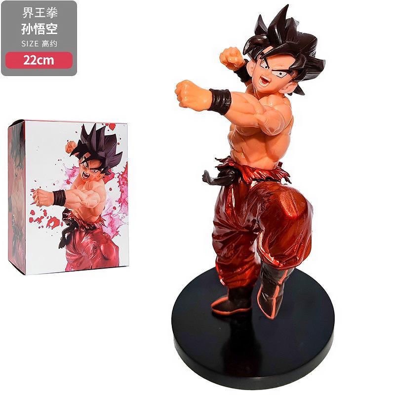 High-Quality Version of Dragon Ball World King Fist Son Goku P10 Super Saiyan Blood Figure Model Gift