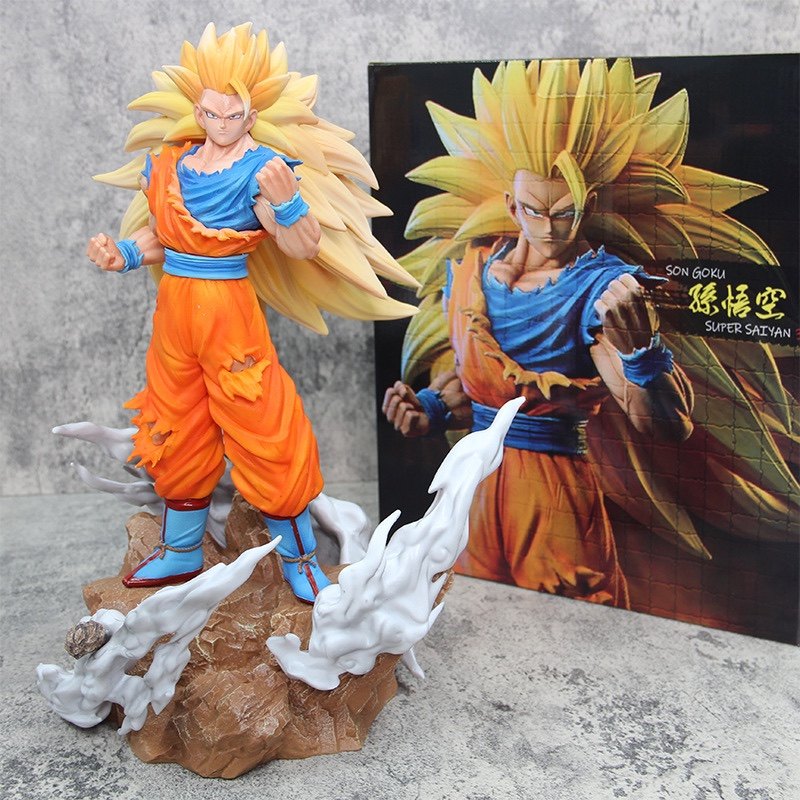 Dragon Ball Kylin Series Super Saiyan 3 Vegeta Goku Figure Super Saiyan Model Ornament Toy