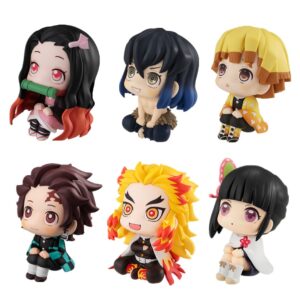 Demon Slayer: Kimetsu No Yaiba Q Version Figures: Mitsuri, Agatsuma Zenitsu, Inosuke, Car Anime Merchandise, Blind Box Dolls