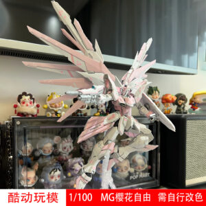 Mg Sakura Freedom Gundam Model Class White Snow Princess Mb Strike Freedom Red Heretic Mecha Assembly Figure for Girls