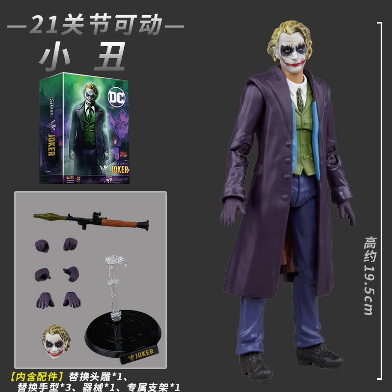 Dc Official Joker Heath Ledger Batman Action Figure Model Superman Cyborg Harley Quinn Figurine