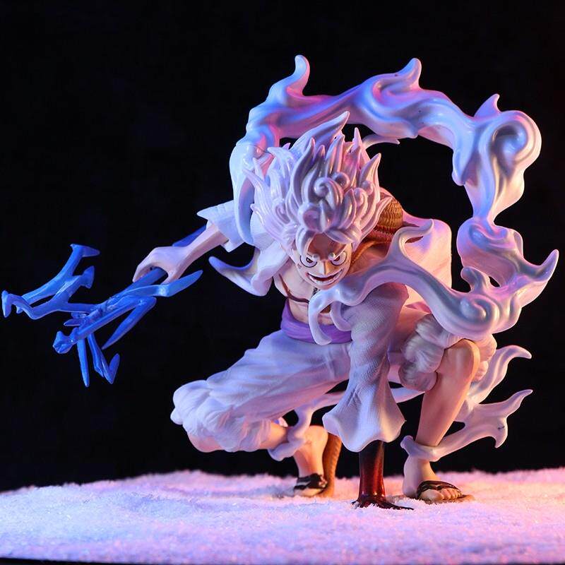 One Piece Sun God Gear Five Nika Luffy Squatting Pose Ghost Crying Zoro Heart-Shaped Empress Anime Figure Model Ornament