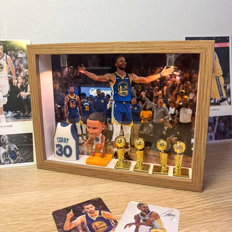 Photo Frame James Figurine Star Doll Ornament Kobe Curry Irving Durant Classmate Birthday Gift Present