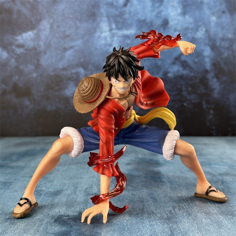 One Piece Figure, Battle Style, Red-Haired Luffy Smashing the Ground, Straw Hat Pirates, Anime One Piece, Model Ornament